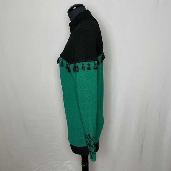 Vintage 80s Diane Delorean Knit Mock Neck Sweater- Women’s P - Picture 4 of 6